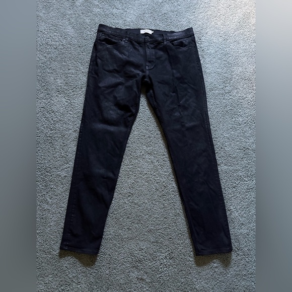 Hudson Zack Black Wax Jeans Mens Size 40 Mid Rise - Picture 1 of 11